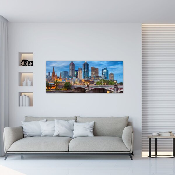 Tablou cu orașul Melbourne (120x50 cm)