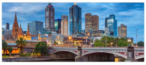 Tablou cu orașul Melbourne (120x50 cm)