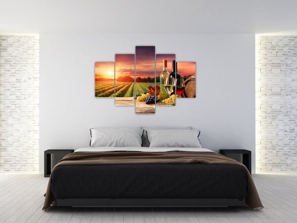 Tablou cu vie și vin (150x105 cm)