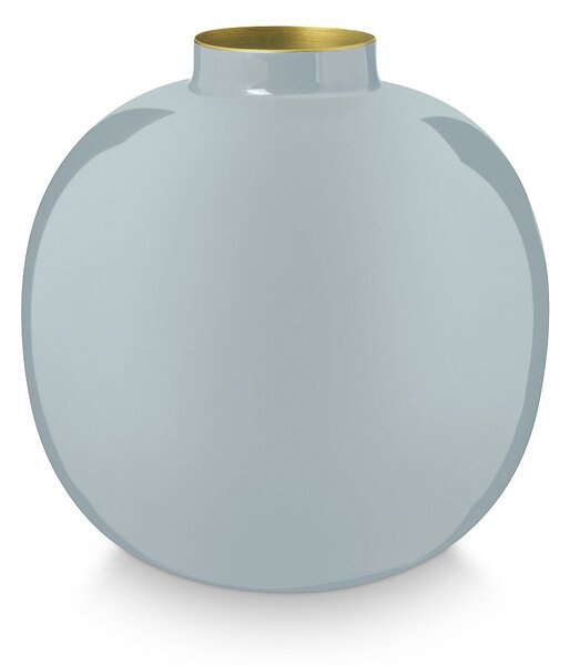 Vază decorativă rotundă, metalică, Pip Studio, 23cm, Light Blue