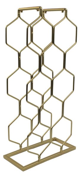 Suport 8 sticle metal 23x11x48cm auriu