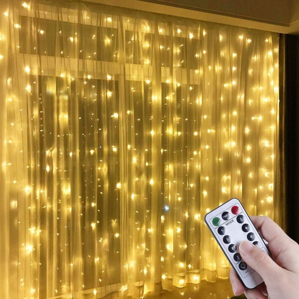 Draperie luminoasa LED STAR RAIN 3x3 m, alb cald