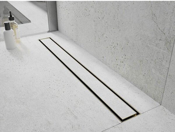 Mexen Flat M13 mască 2în1 pentru scurgere liniară 50 cm, auriu - 1519050
