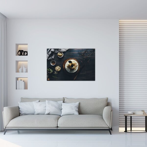Tablou cu desert pe masă (90x60 cm)