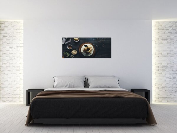 Tablou cu desert pe masă (120x50 cm)