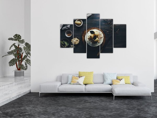 Tablou cu desert pe masă (150x105 cm)