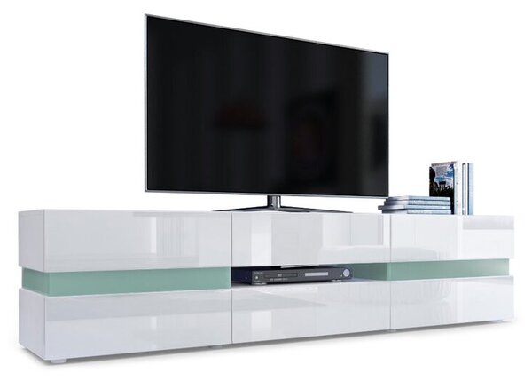 Comoda TV Mcclary, MDF, alb, 177 x 45 x 39 cm