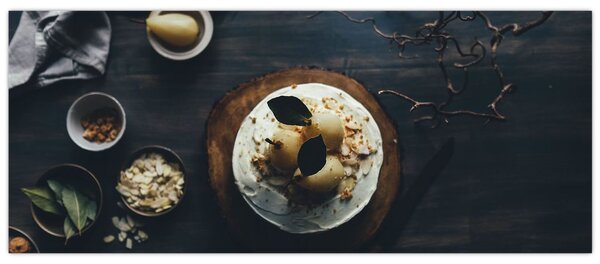 Tablou cu desert pe masă (120x50 cm)