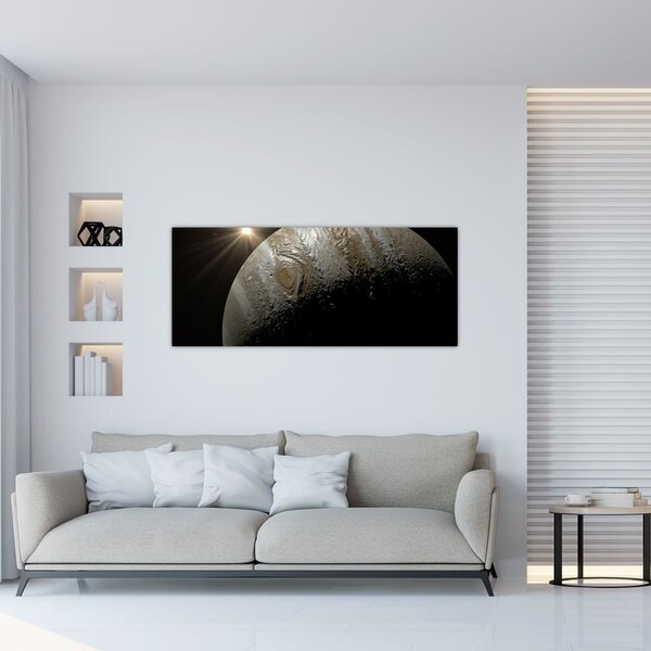 Tablou cu planetă în cosmos (120x50 cm)