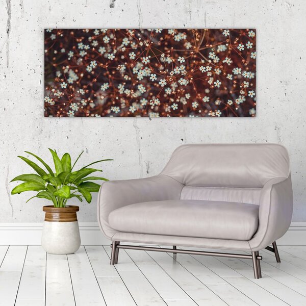 Tablou cu floare de nu mă uita (120x50 cm)