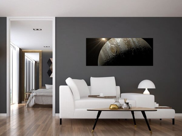 Tablou cu planetă în cosmos (120x50 cm)