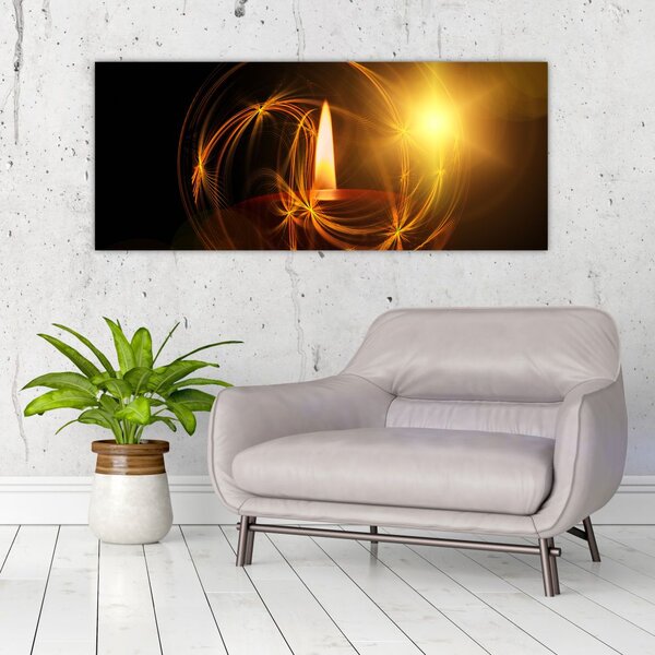 Tablou cu lumânare (120x50 cm)