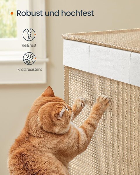Cos de rufe Songmics, Natur, LCB601N01, 46.5 x 37.5 x 65 cm