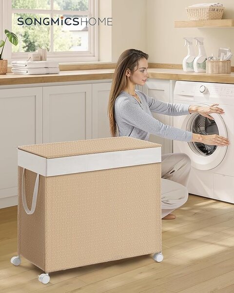 Cos de rufe Songmics, Natur, LCB602N01, 66.5 x 37.5 x 65 cm