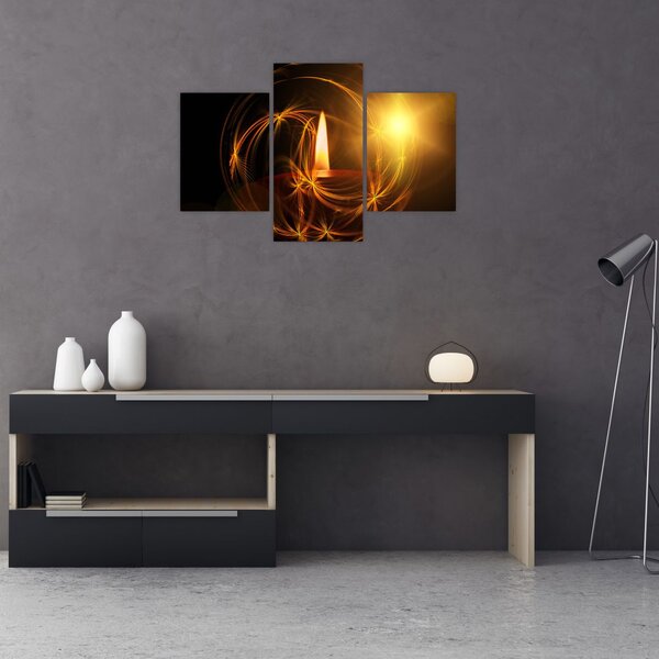 Tablou cu lumânare (90x60 cm)