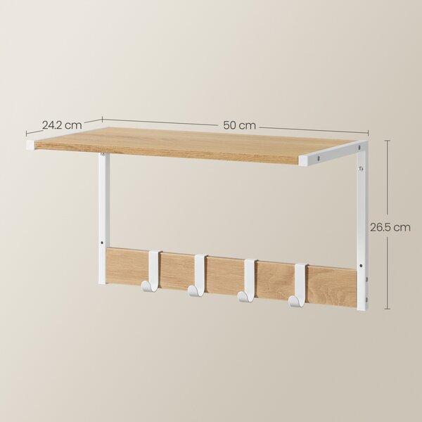 Cuier Vasagle, LCR830W09, Natural, 50 x 24.2 x 26.5cm