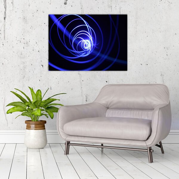 Tablou cu spirale albastre (70x50 cm)