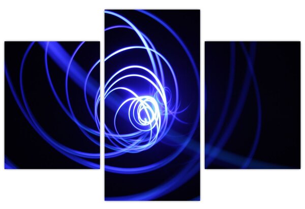 Tablou cu spirale albastre (90x60 cm)