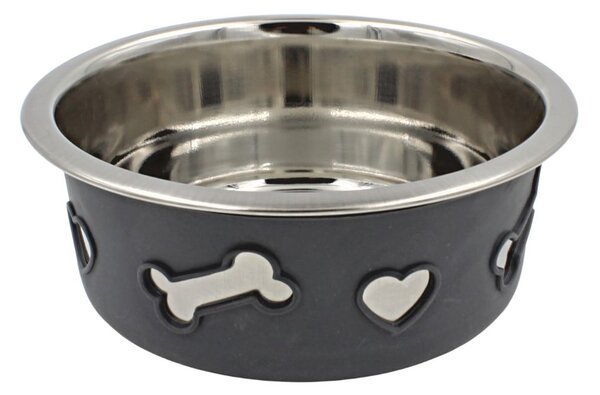 Bol din inox pentru câini 16x6cm