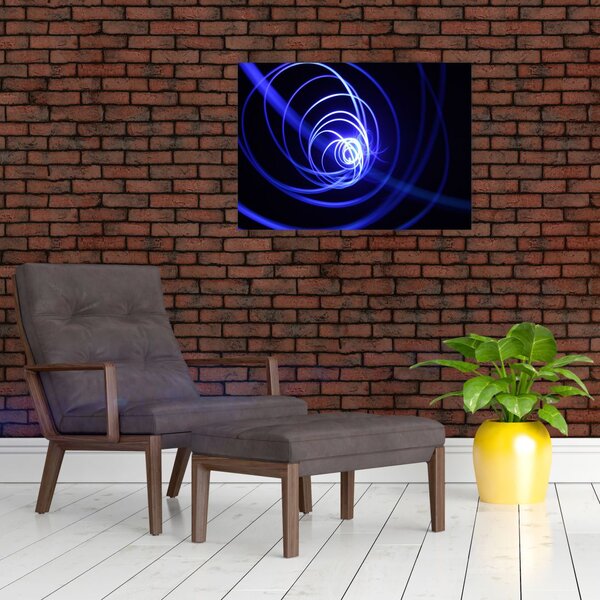 Tablou cu spirale albastre (70x50 cm)