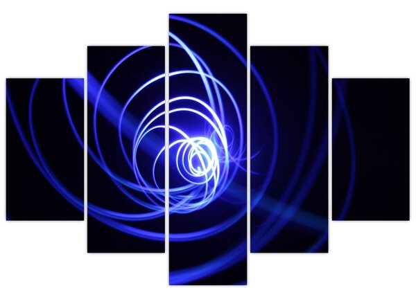 Tablou cu spirale albastre (150x105 cm)