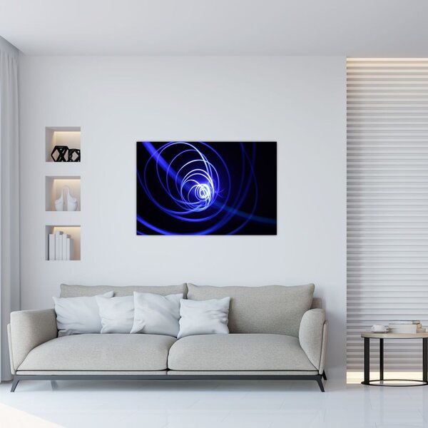 Tablou cu spirale albastre (90x60 cm)