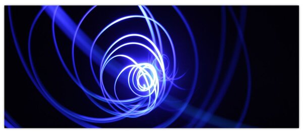 Tablou cu spirale albastre (120x50 cm)