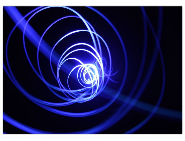 Tablou cu spirale albastre (70x50 cm)