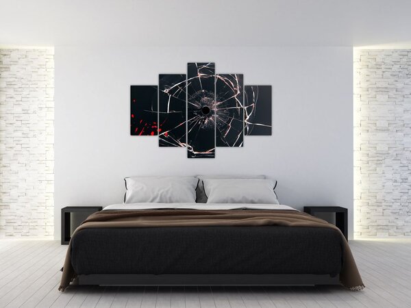 Tablou abstract - sticla spartă (150x105 cm)