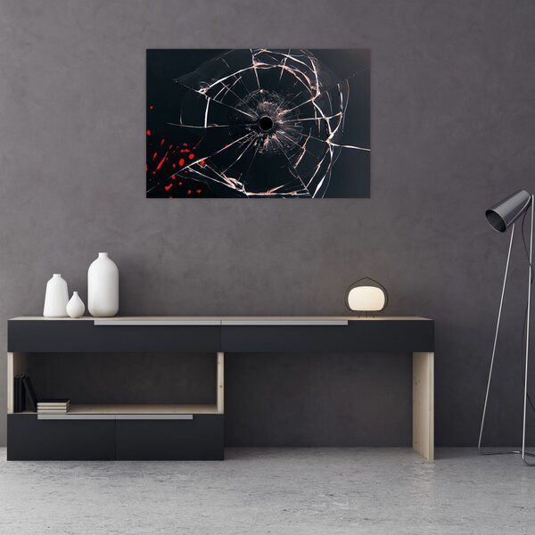 Tablou abstract - sticla spartă (90x60 cm)