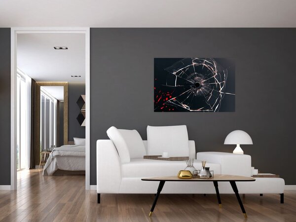Tablou abstract - sticla spartă (90x60 cm)