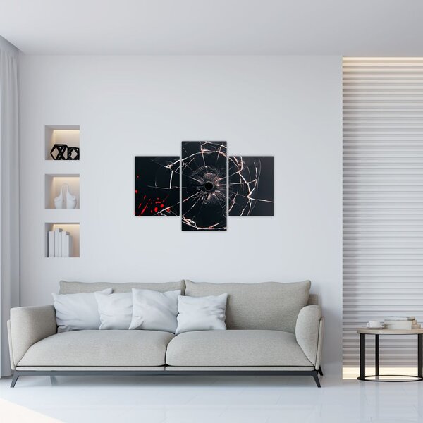 Tablou abstract - sticla spartă (90x60 cm)