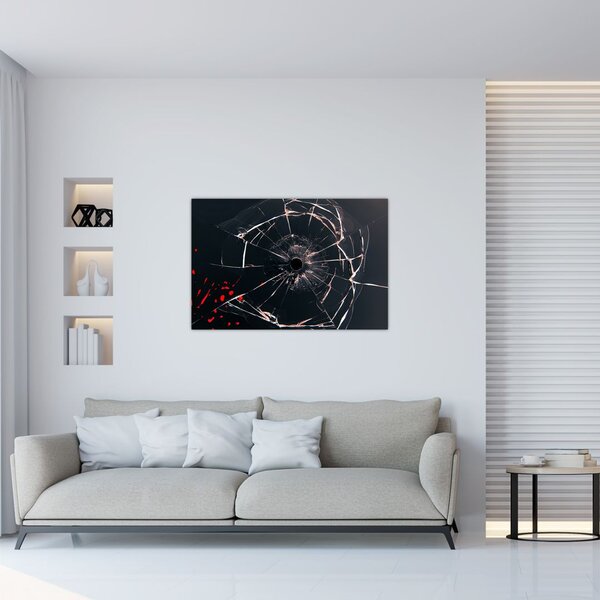 Tablou abstract - sticla spartă (90x60 cm)
