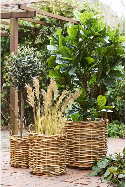 Set de 3 ghivece de flori din răchită Bdolena (natural). 1146560