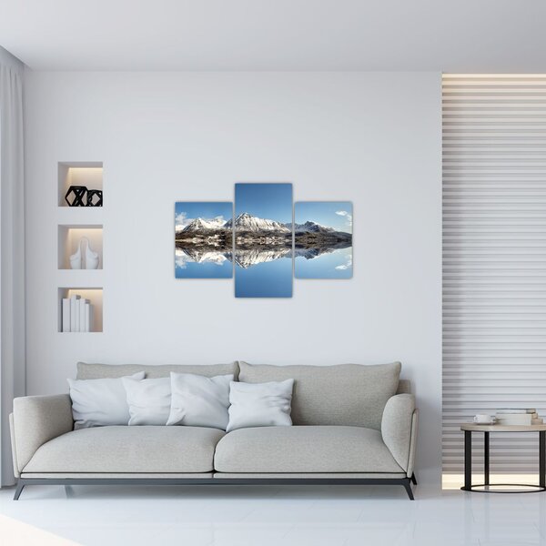 Tablou cu munți și reflectarea lor (90x60 cm)