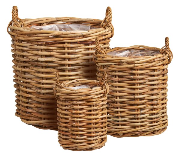 Set de 3 ghivece de flori din răchită Bdolena (natural). 1146560