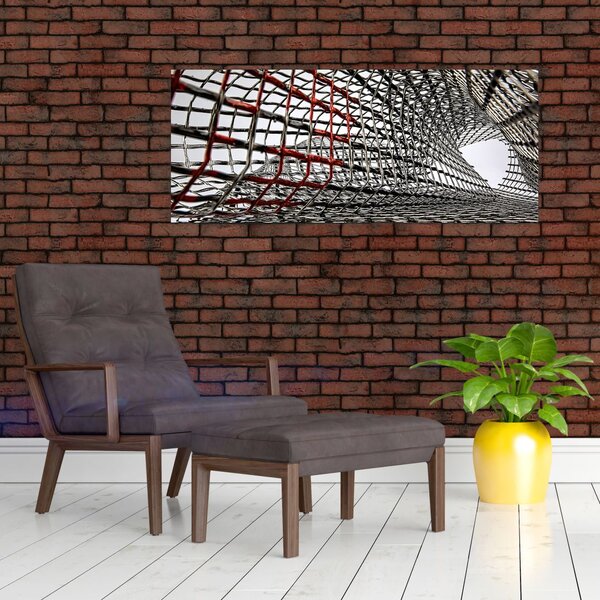 Tablou cu construcție din fier (120x50 cm)