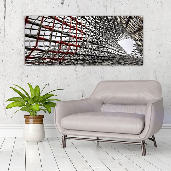 Tablou cu construcție din fier (120x50 cm)