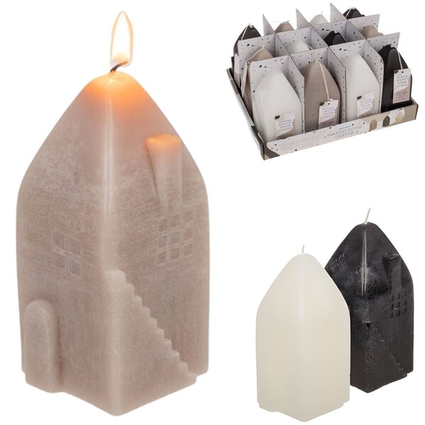 Lumanare cilindrica HOUSIX 13 cm - mai multe culori Culoare: Alb