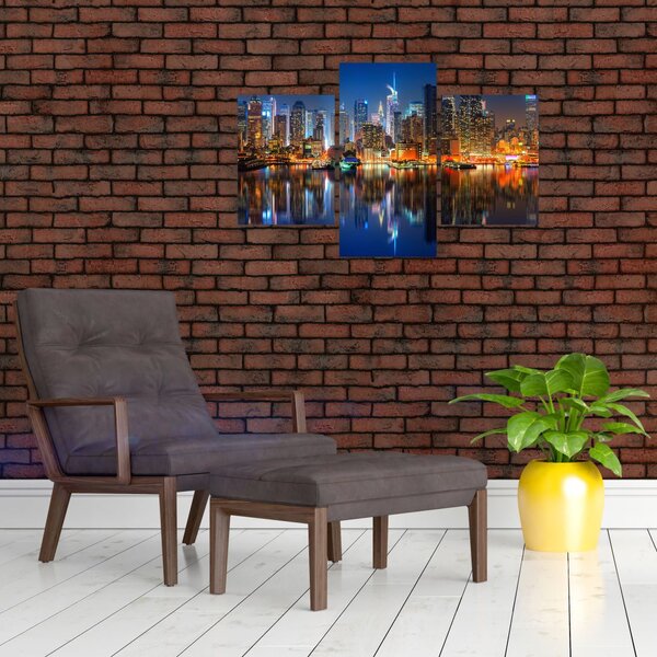 Tablou cu Manhattan noaptea (90x60 cm)