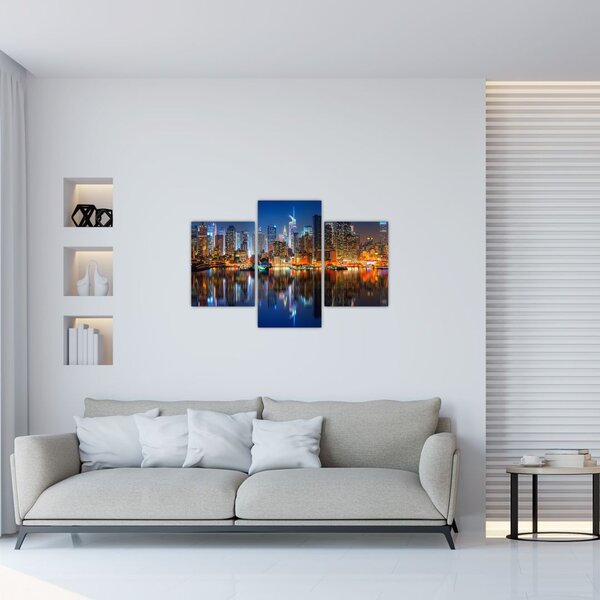 Tablou cu Manhattan noaptea (90x60 cm)
