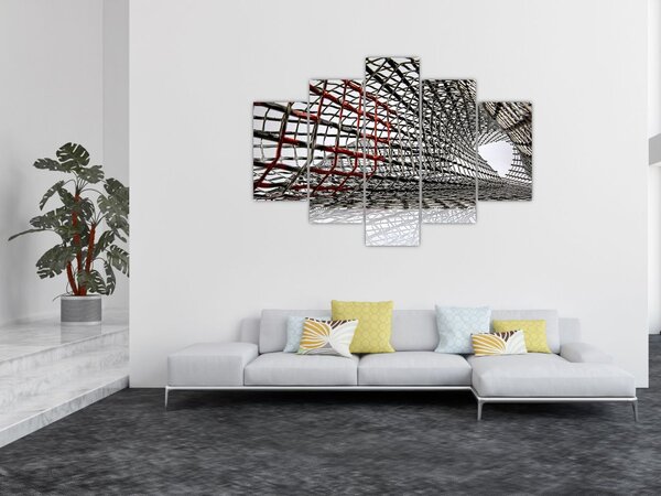 Tablou cu construcție din fier (150x105 cm)