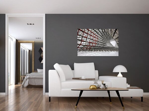 Tablou cu construcție din fier (90x60 cm)