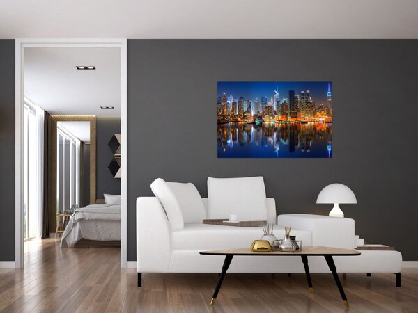 Tablou cu Manhattan noaptea (90x60 cm)