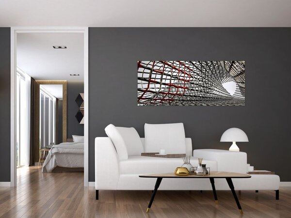 Tablou cu construcție din fier (120x50 cm)
