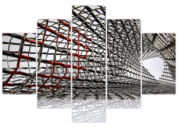 Tablou cu construcție din fier (150x105 cm)