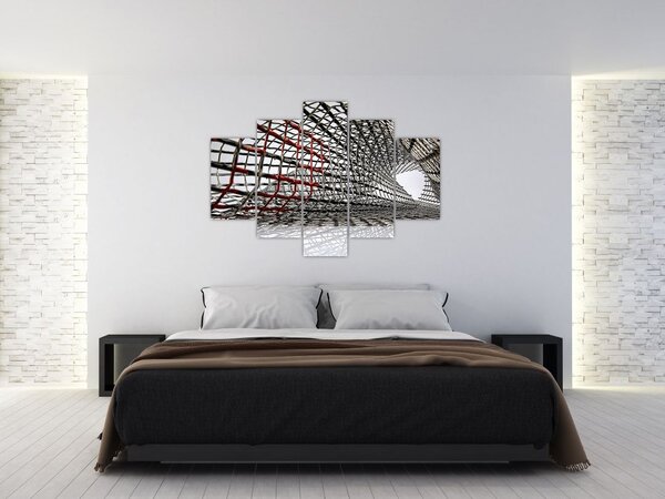 Tablou cu construcție din fier (150x105 cm)