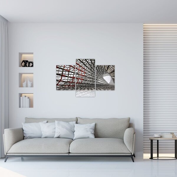 Tablou cu construcție din fier (90x60 cm)