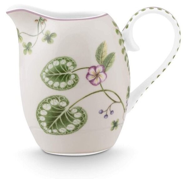 Latieră din porțelan, Pip Studio, White, 250 ml, colecția Lily&Lotus