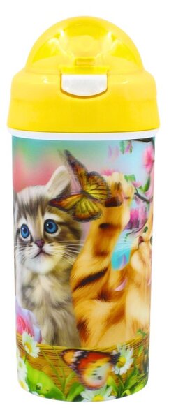 Sticlă apă pentru copii model pisicuțe 500ml